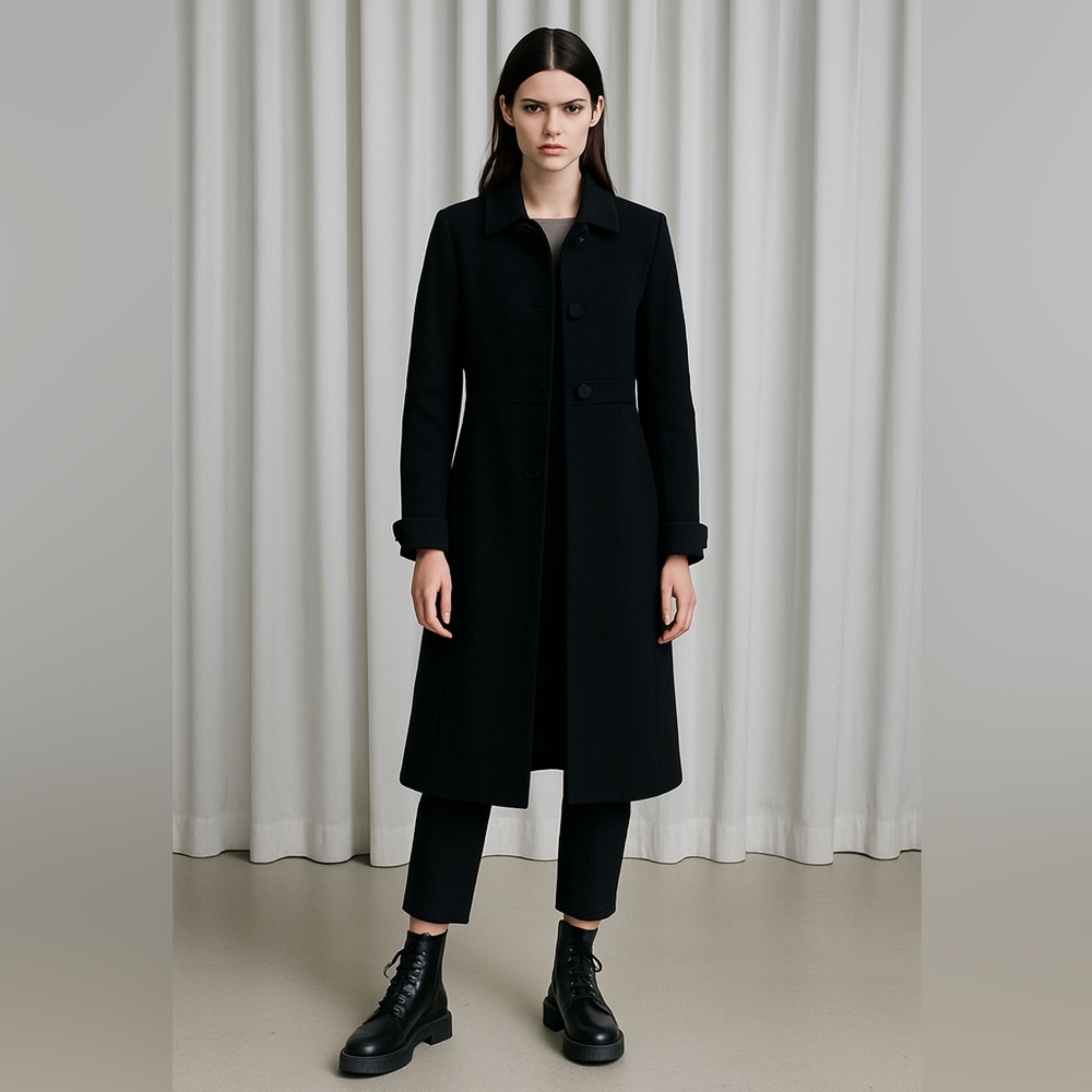 J. Crew Black Wool Coat